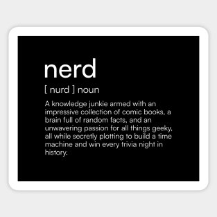 Nerd definition Sticker